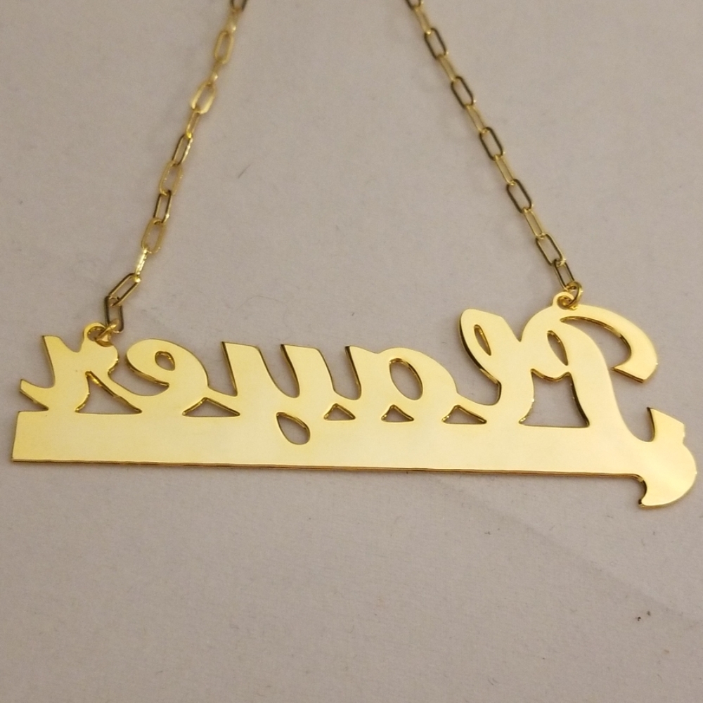 Noir, necklace phrase "Player", gold new - Picture 7 of 8